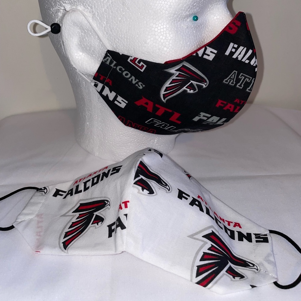 2 Adult Face Masks - Atlanta Falcons New